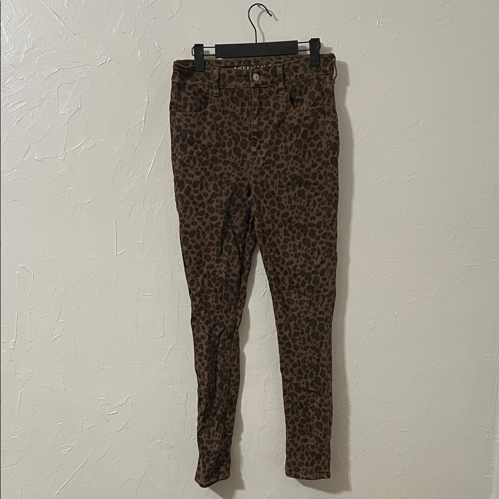 American Eagle Outfitters Brown Leopard Skinny Jeans